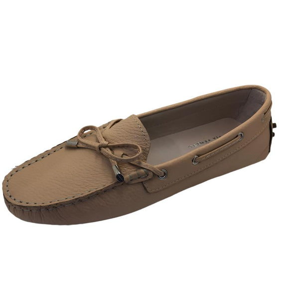 Via Veneto Leather Moccasin 6026 - Nude