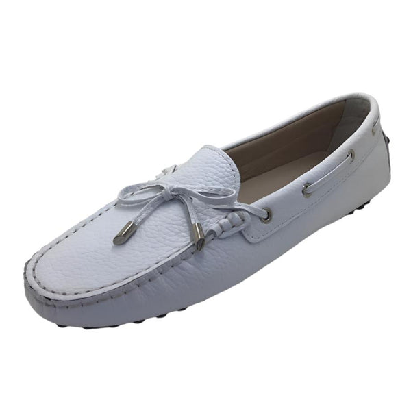 Via Veneto Leather Moccasin 6026 - White