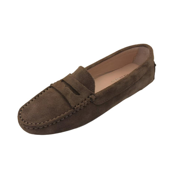 Via Veneto Suede Moccasin 6166 - Sigaro